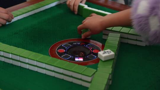 打麻将  休闲娱乐  赌博视频素材模板下载