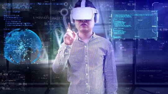 VR虚拟现实可穿戴智能眼镜人机交互ae模板AE视频素材教程下载