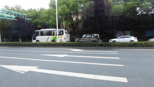 马路窗外风景空镜头