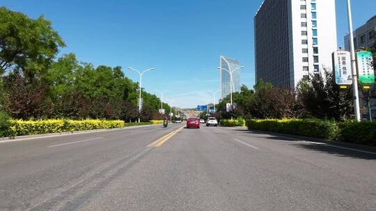 城市道路开车第一视角