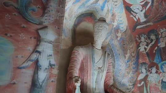 敦煌莫高窟285洞窟壁画雕塑