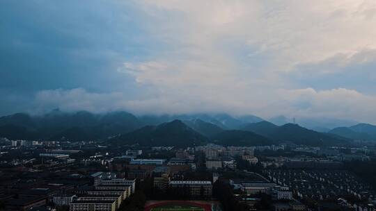 大径山乡村国家公园航拍延时风景