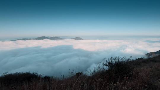 山顶云海延时视频