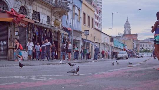 南美洲巴西圣保罗城市街道人文视频视频素材模板下载
