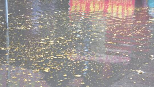 城中村下雨污水脏乱差环境视频素材模板下载