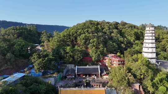 航拍四川宜宾白塔山景区