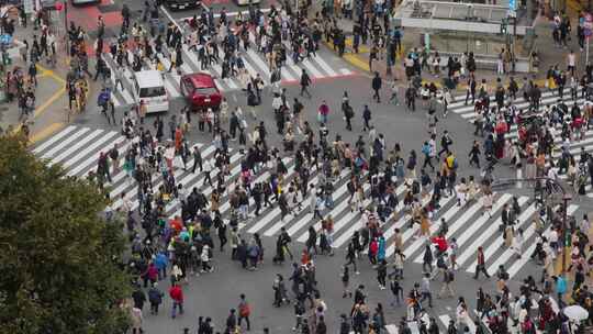 涩谷十字路口in东京日本