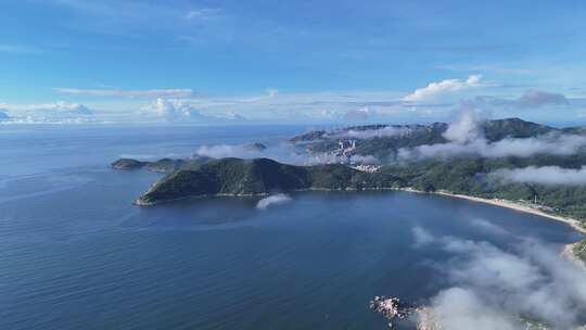 合集南澳岛清晨云海海上岛屿大海海洋航拍