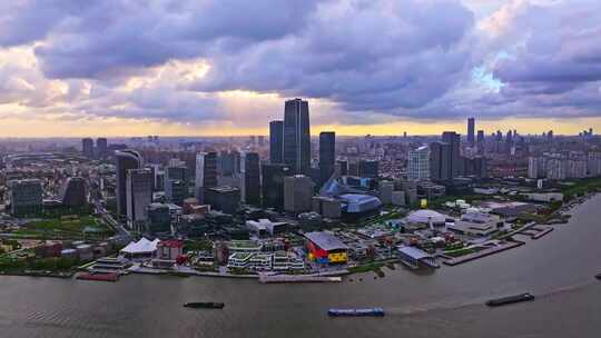 上海徐汇滨江西岸艺术中心CBD航拍