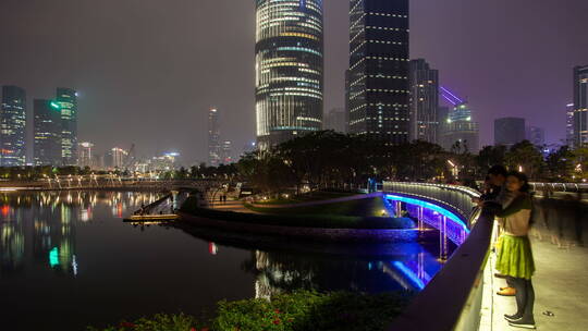 深圳南山大桥夜景延时摄影