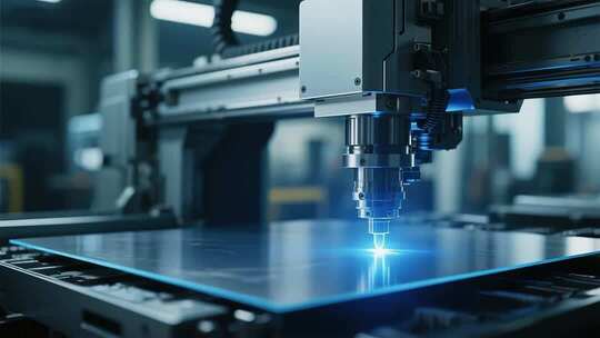 工厂工业机械激光加工画面