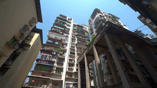 城市老旧小区楼房