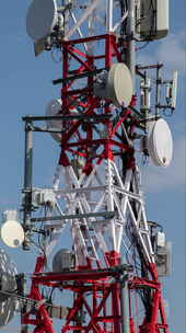 信号基站无线电发射塔竖屏延时