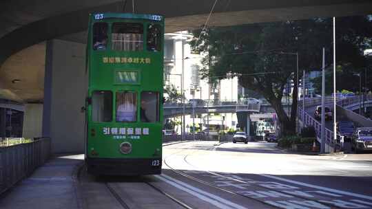 香港街道交通路况道路车流城市道路人群人流