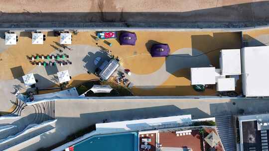 户外休闲场地鸟瞰全景