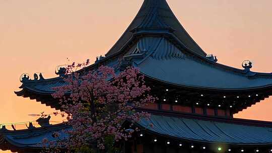 古建筑宫殿一角旅游寺庙