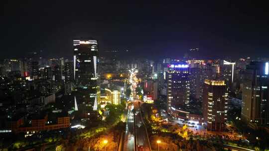 福建莆田夜景莆田商务区夜景