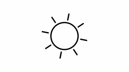 线动画太阳图标包括Alpha