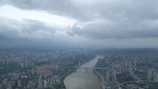 重庆嘉陵江两岸城市全景