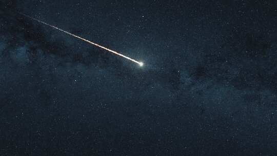 夜空流星与繁星景象