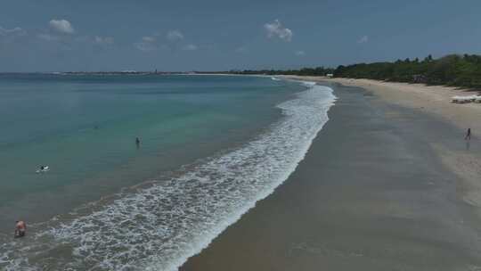 HDR印尼巴厘岛金巴兰海滩自然风光航拍