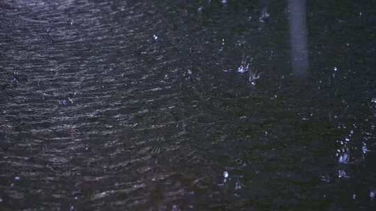 雨滴落在水面上视频素材模板下载