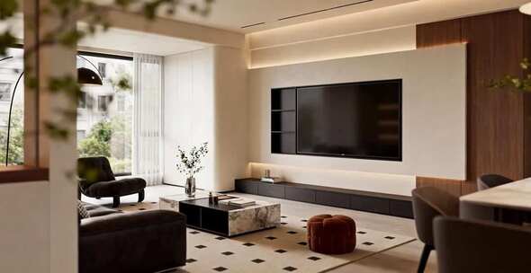 现代风格客厅室内装修素材