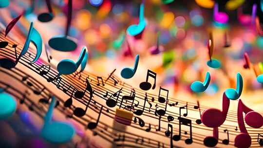 唯美音符歌曲背景视频