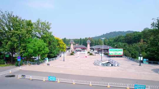 武汉_东湖磨山景区_旅游景点航拍