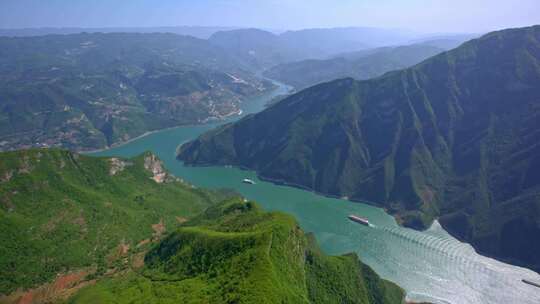 四川重庆瞿塘峡三峡之巅景点视频素材模板下载