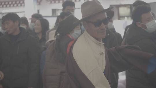 20210710 中国拉萨布达拉宫 人物藏民跳舞 节日4k白天72041