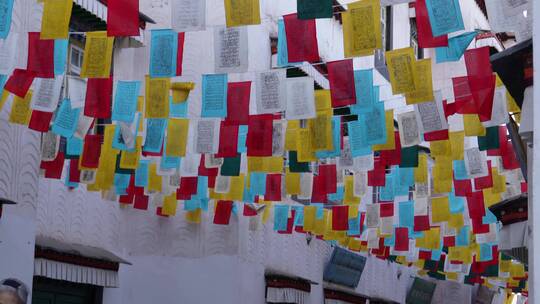经幡藏族西藏布达拉宫中华民族园