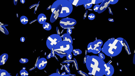 Facebook徽标Alpha背景循环视频素材模板下载