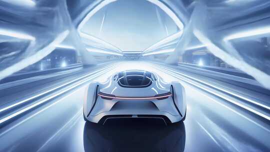 科技未来汽车科幻背景视频