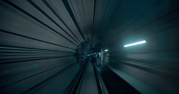 【8K】地铁隧道快速穿梭延时 转场