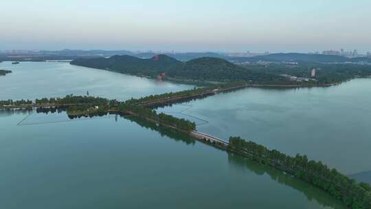 4K武汉东湖绿道风景视频素材模板下载