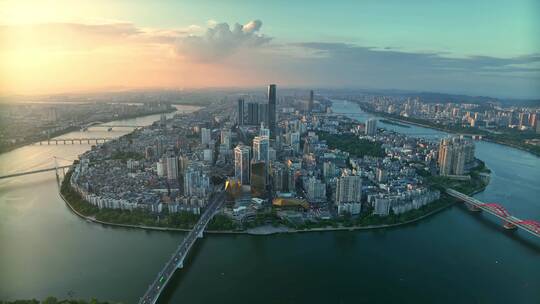 广西柳州城市大景航拍