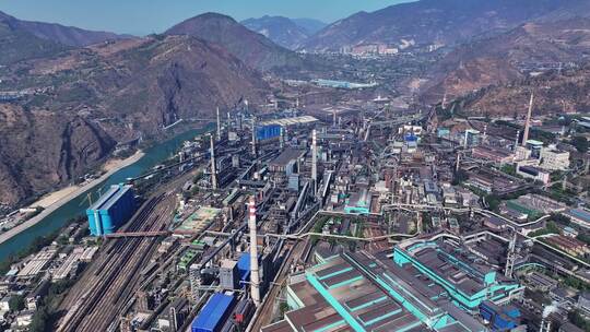 攀枝花钒钛钢铁厂攀钢集团航拍4K