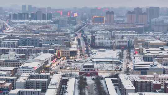 银川雪景城市04