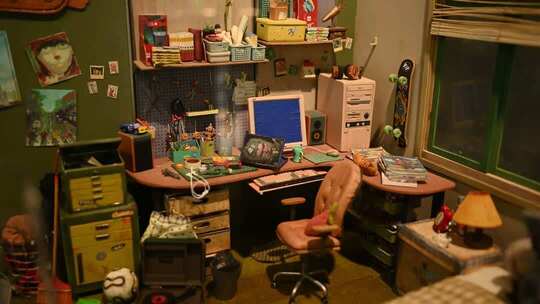 精美的二次元宅男的卧室微缩模型