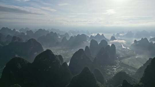 桂林山水大美中国山川航拍