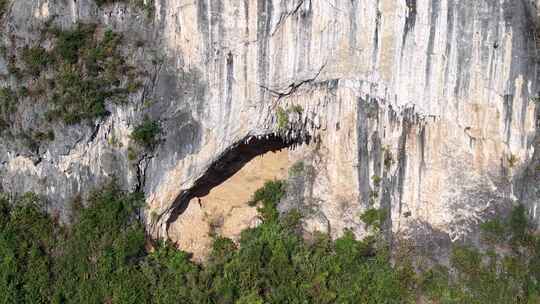 阳朔奇山山洞岩石航拍