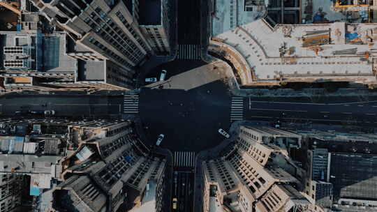 福州大楼航拍空镜