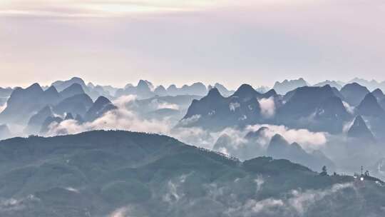 桂林山水喀斯特地貌航拍中国