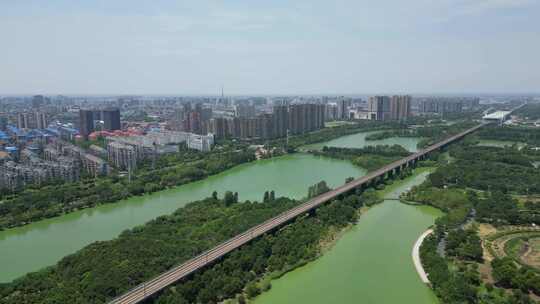 湖北孝感城市风光孝感建设航拍