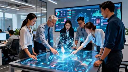 团队商务办公研讨科技项目