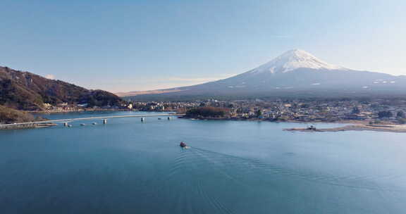 河口湖和富士山