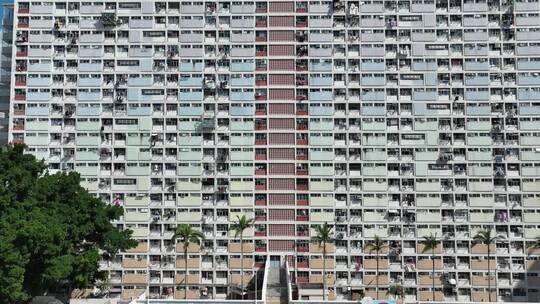 香港彩虹邨航拍彩虹村居民区住宅楼小区社区