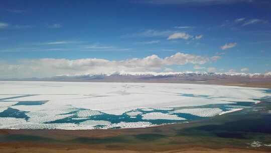 青海哈拉湖 雪山湖泊 湖景日落