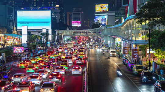 曼谷夜晚街景